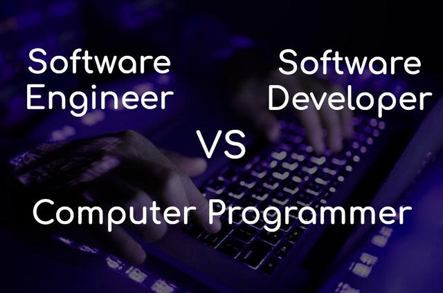 Difference between a software engineer, a programmer and a developer