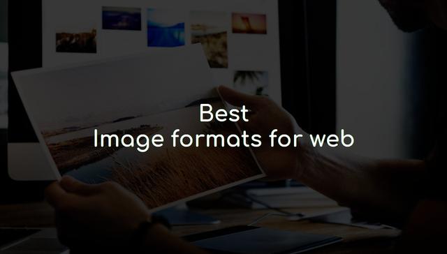 Best image formats for web